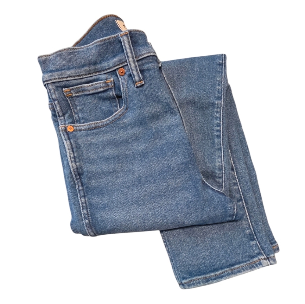 Madewell Stovepipe High-Rise Slim Straight Jeans Leaside Blue 27 Vintage Classic - Picture 3 of 15